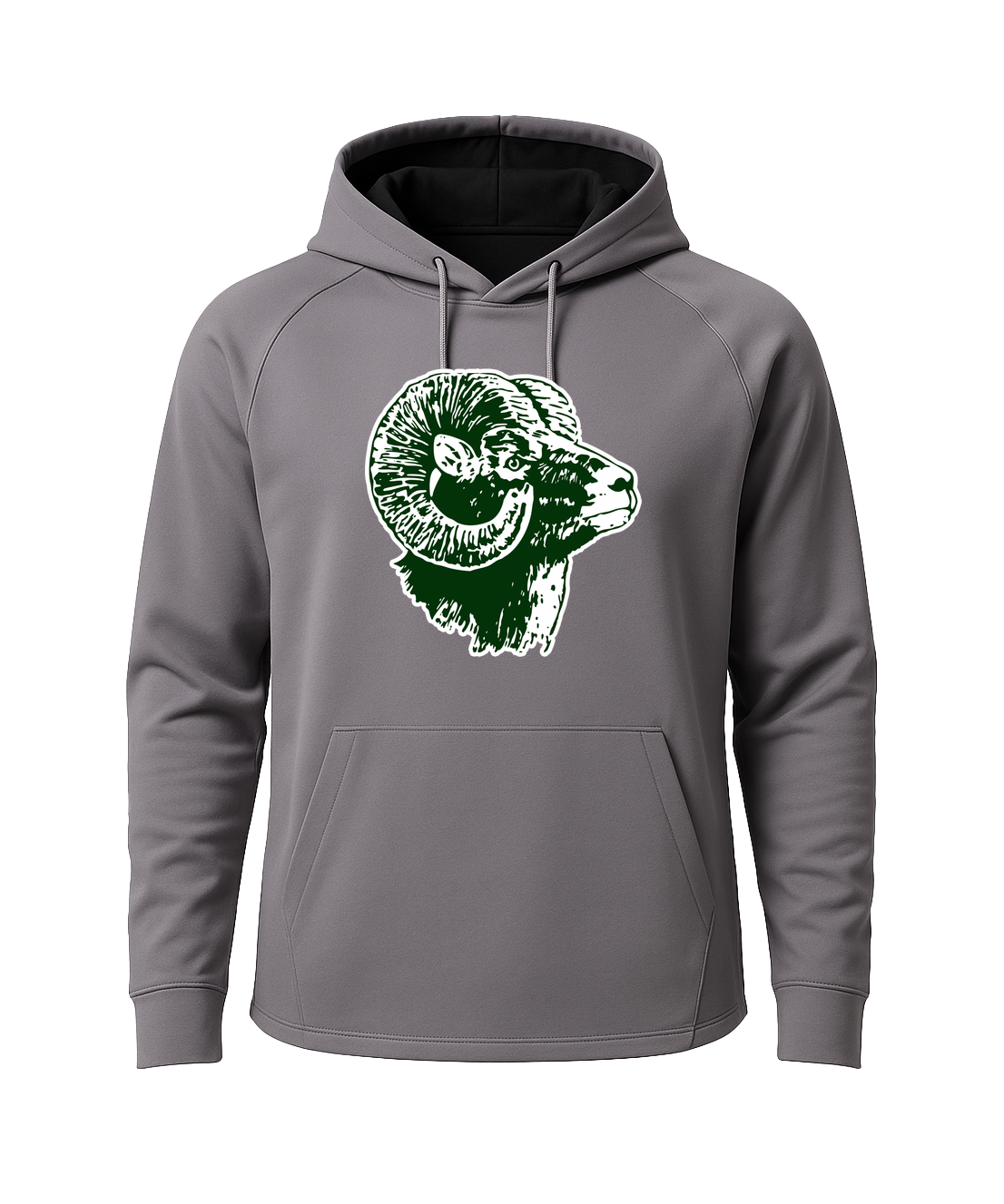 Roseau Baseball and Softball - Gray Hoodie - Full Front