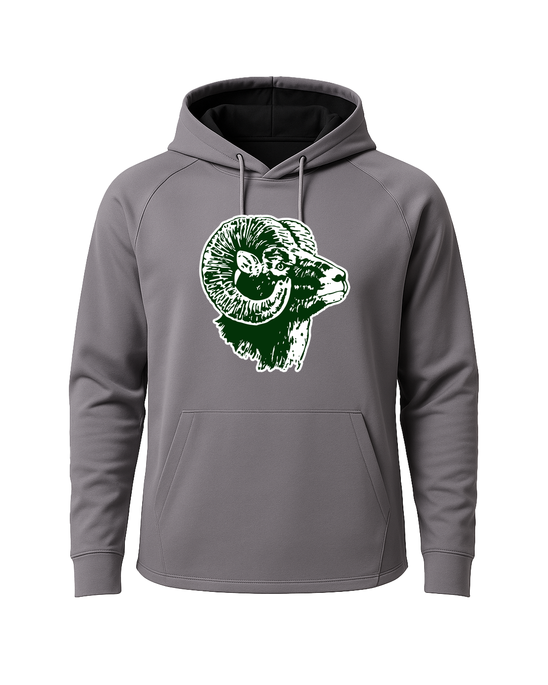 Roseau Baseball and Softball - Gray Hoodie - Full Front