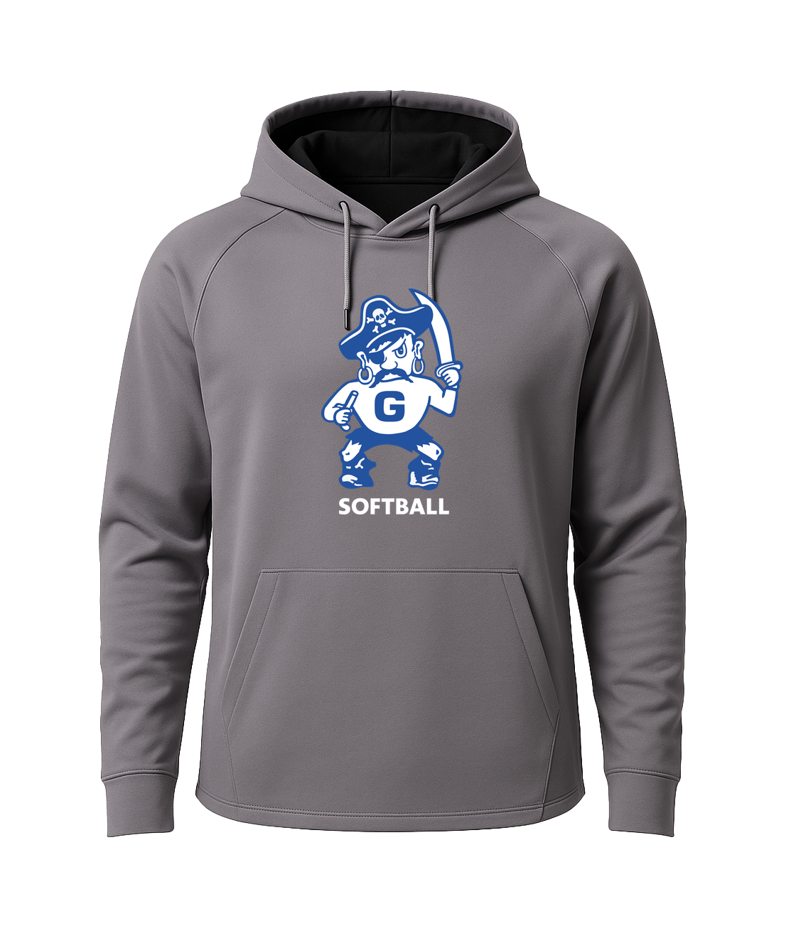 Galena Softball - Gray Hoodie - Full Front