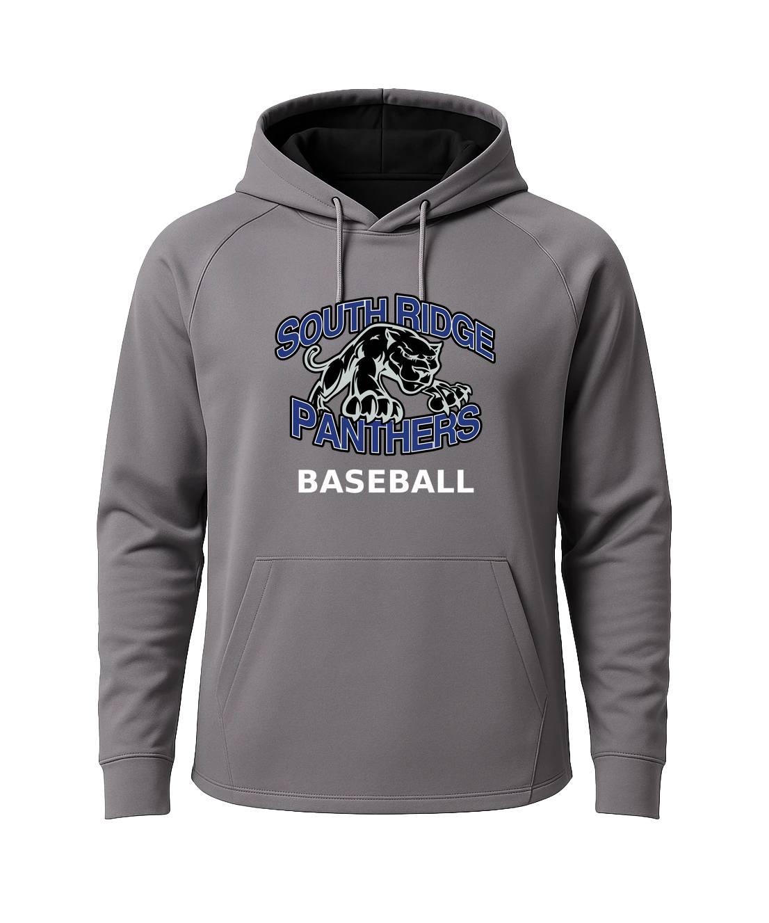 South Ridge Baseball - Gray Hoodie - Full Front