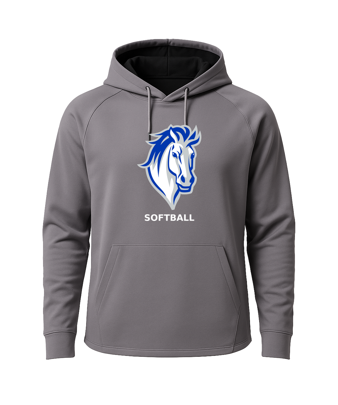 Mora Softball - Gray Hoodie - Full Front
