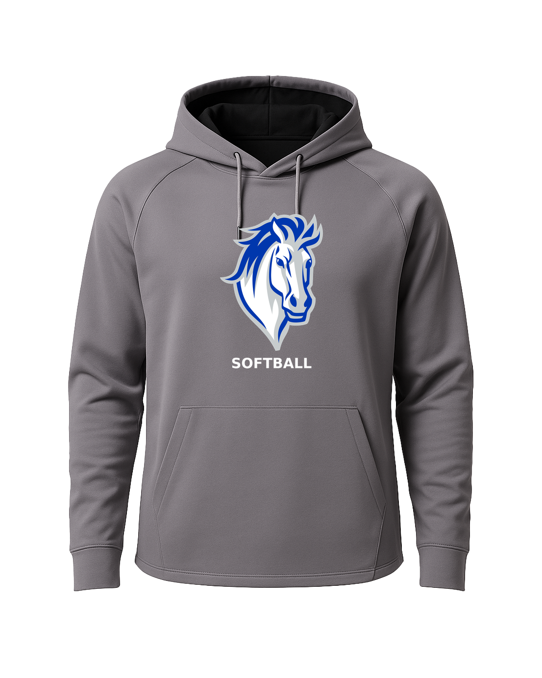 Mora Softball - Gray Hoodie - Full Front