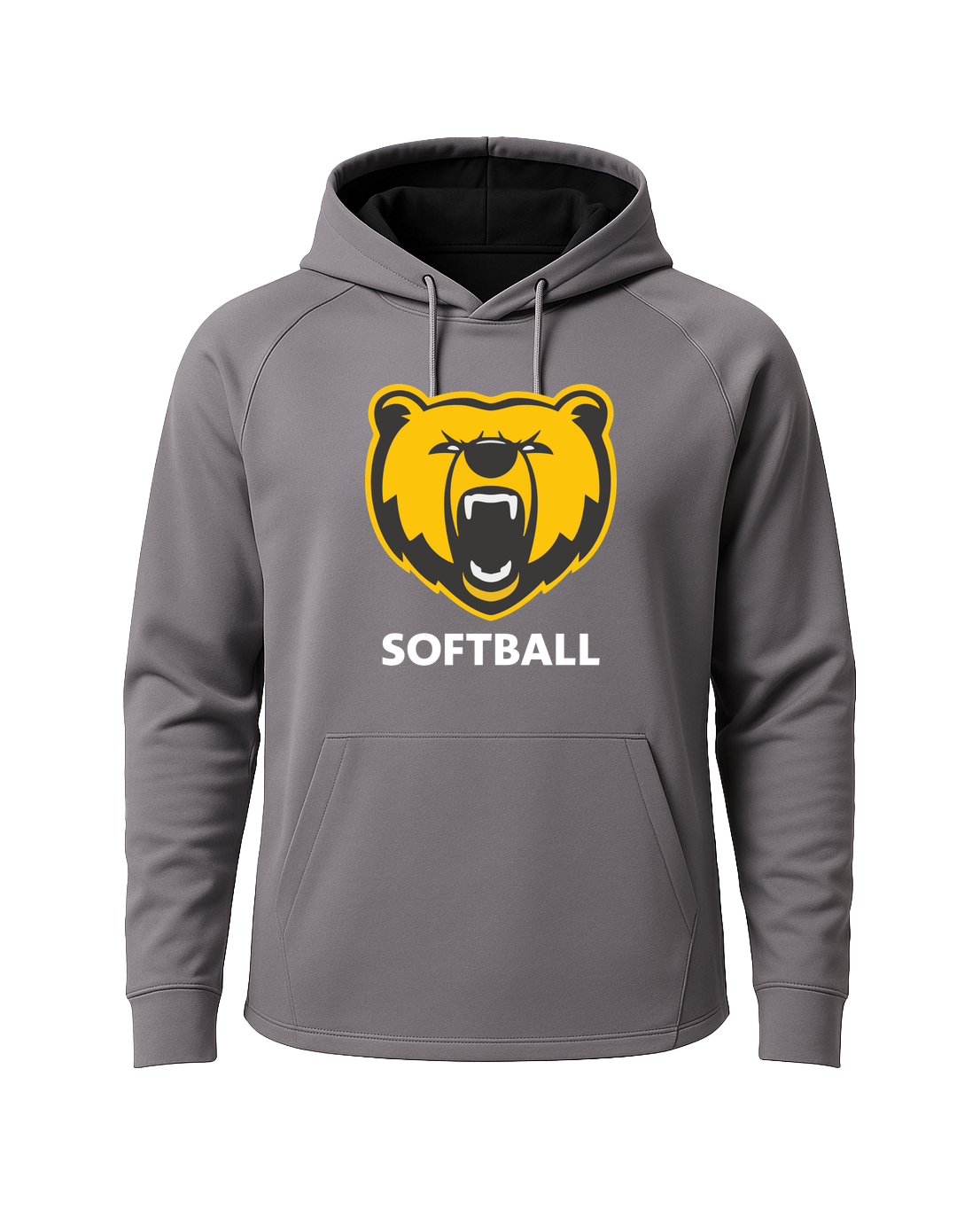 Byron Softball - Gray Hoodie - Full Front