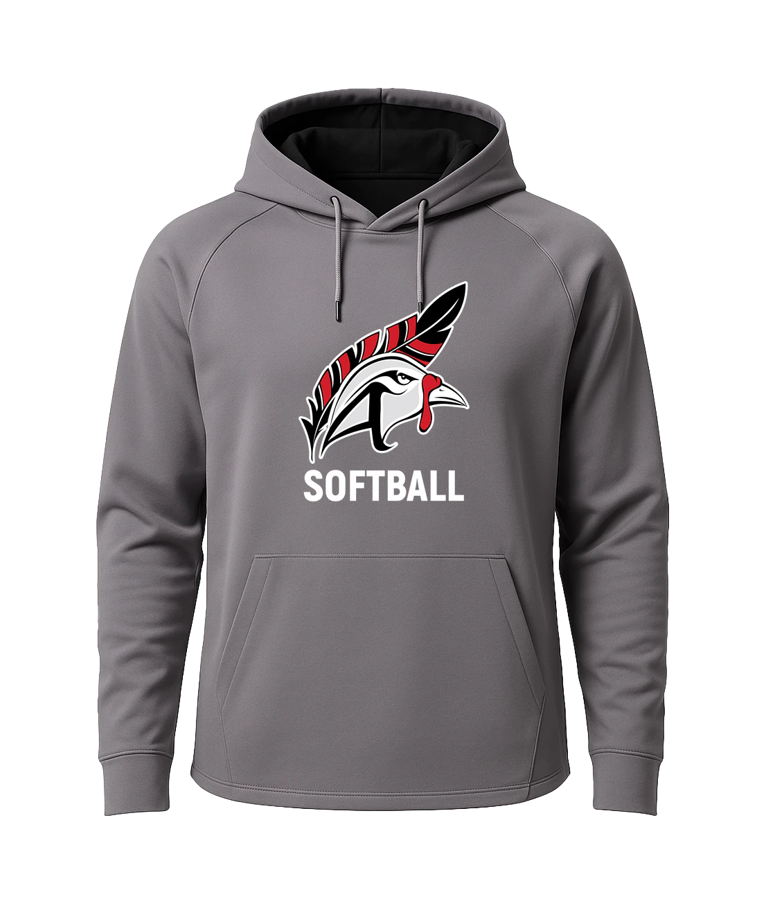 Aitkin Softball - Gray Hoodie - Full Front