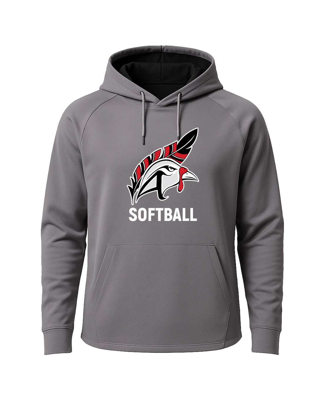 Aitkin Softball - Gray Hoodie - Full Front