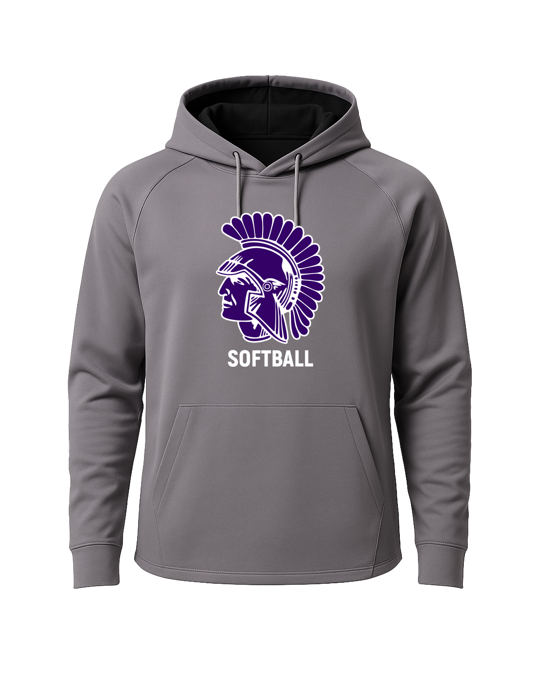 Barnesville Softball - Gray Hoodie - Full Front