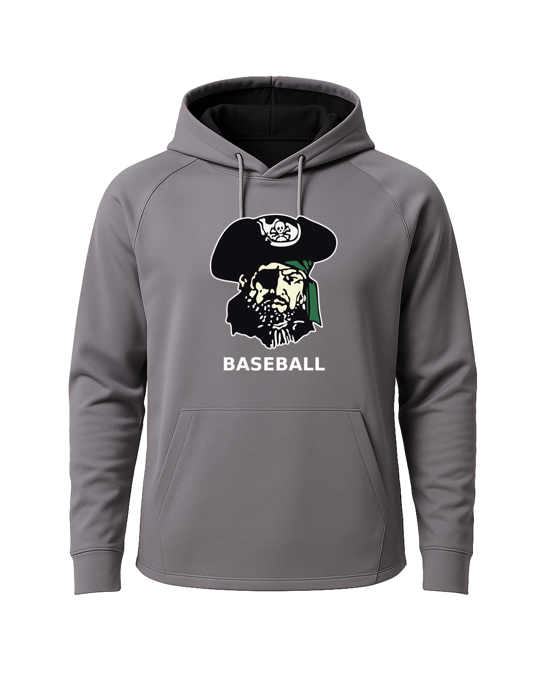 Waterville-Elysian-Morristown Baseball - Gray Hoodie - Full Front