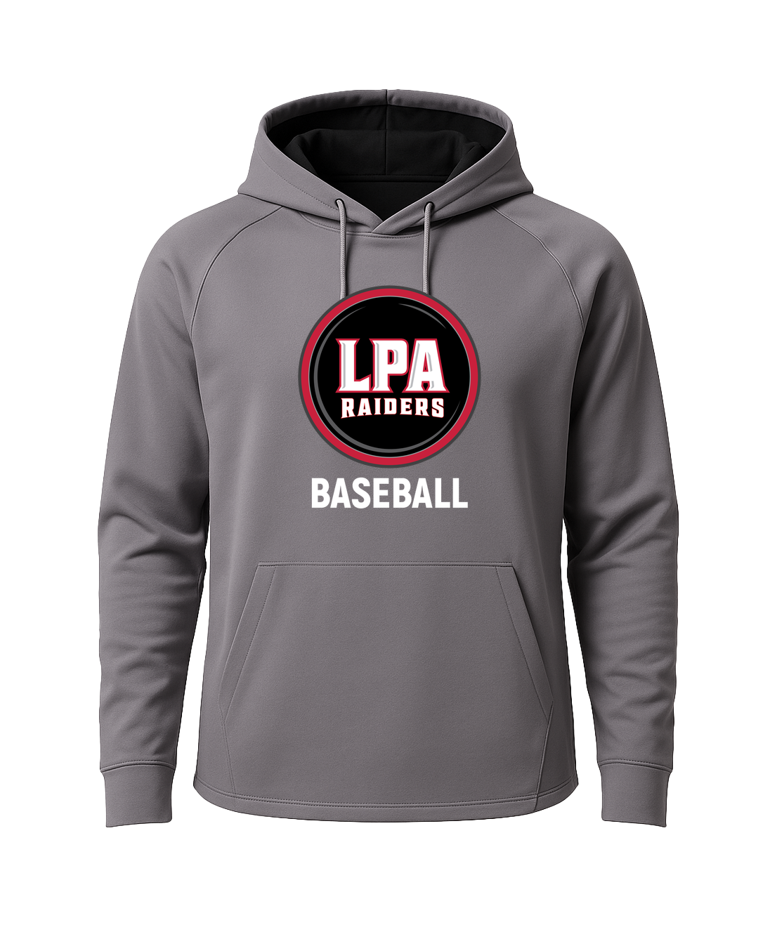 LPA BASEBALL - Gray Hoodie - Full Front