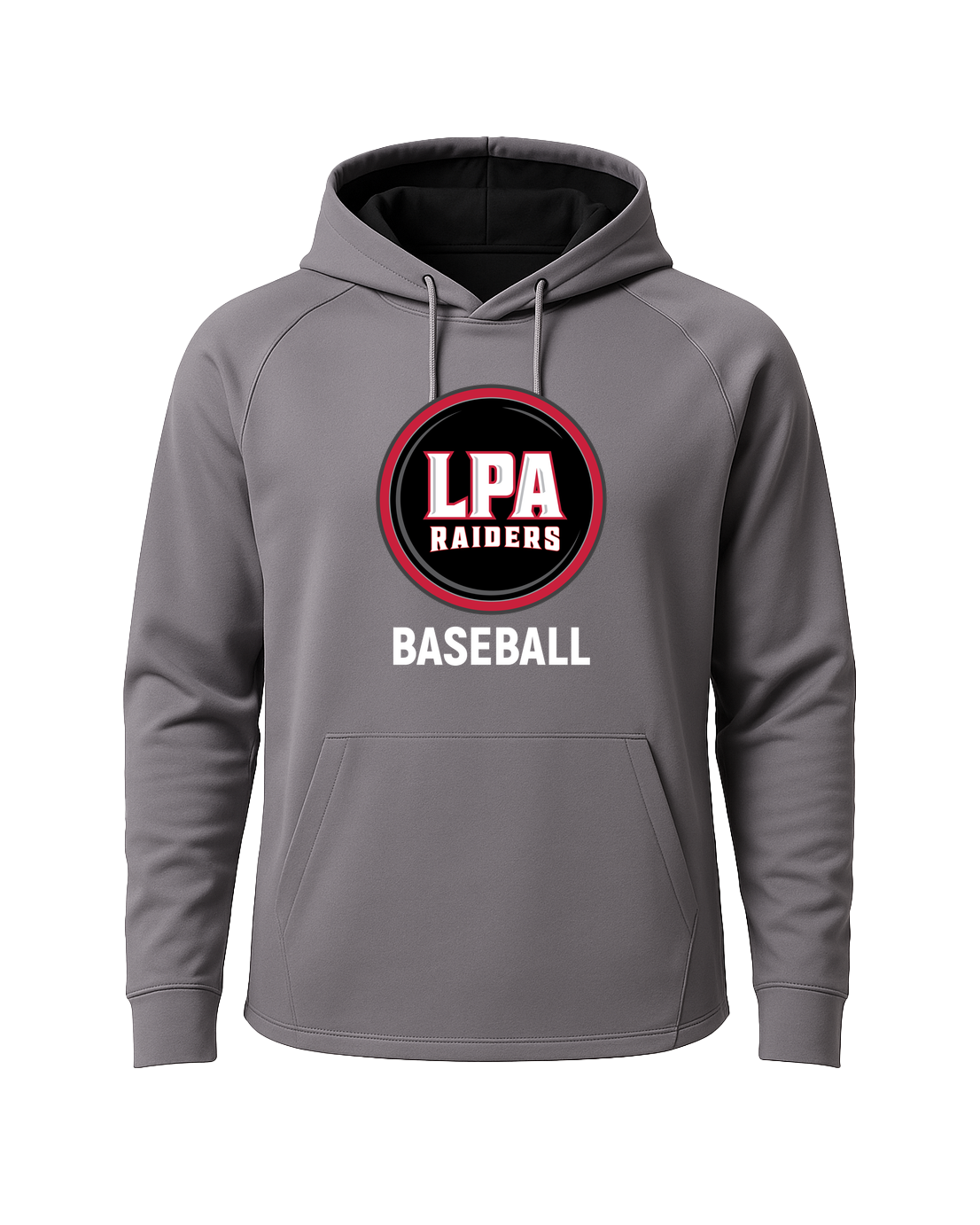 LPA BASEBALL - Gray Hoodie - Full Front