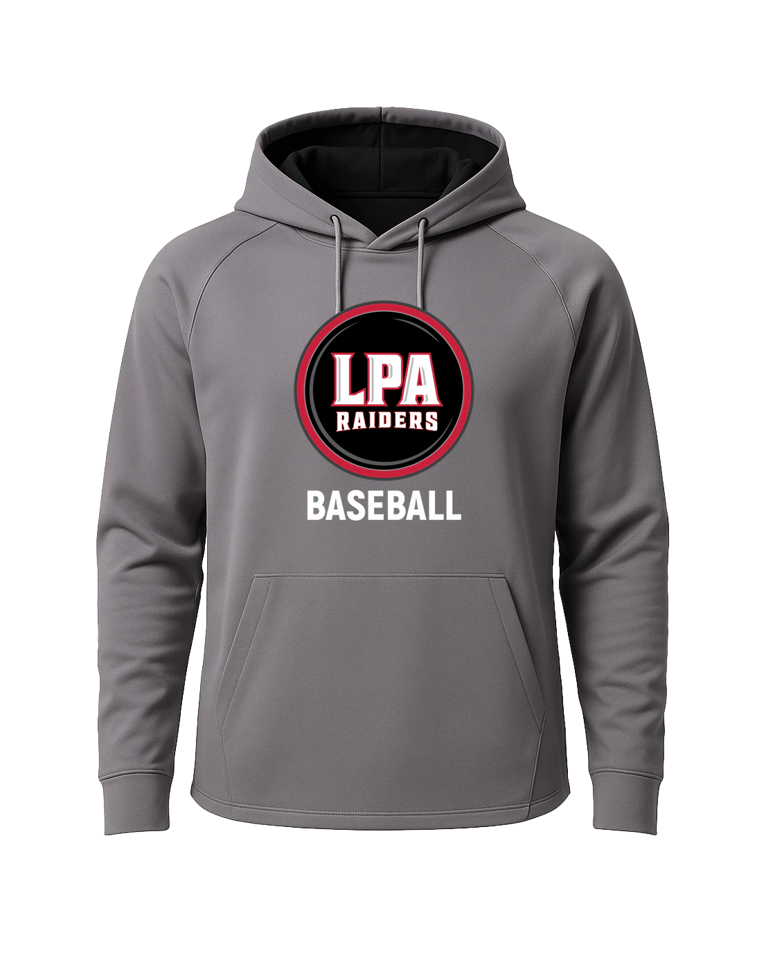 LPA BASEBALL - Gray Hoodie - Full Front