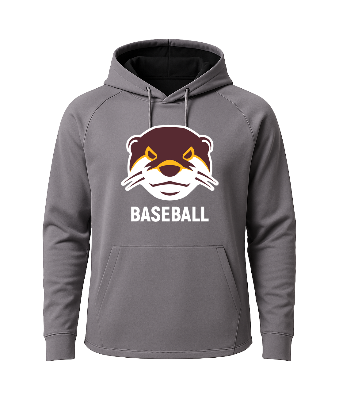 Fergus Falls Baseball - Gray Hoodie - Full Front