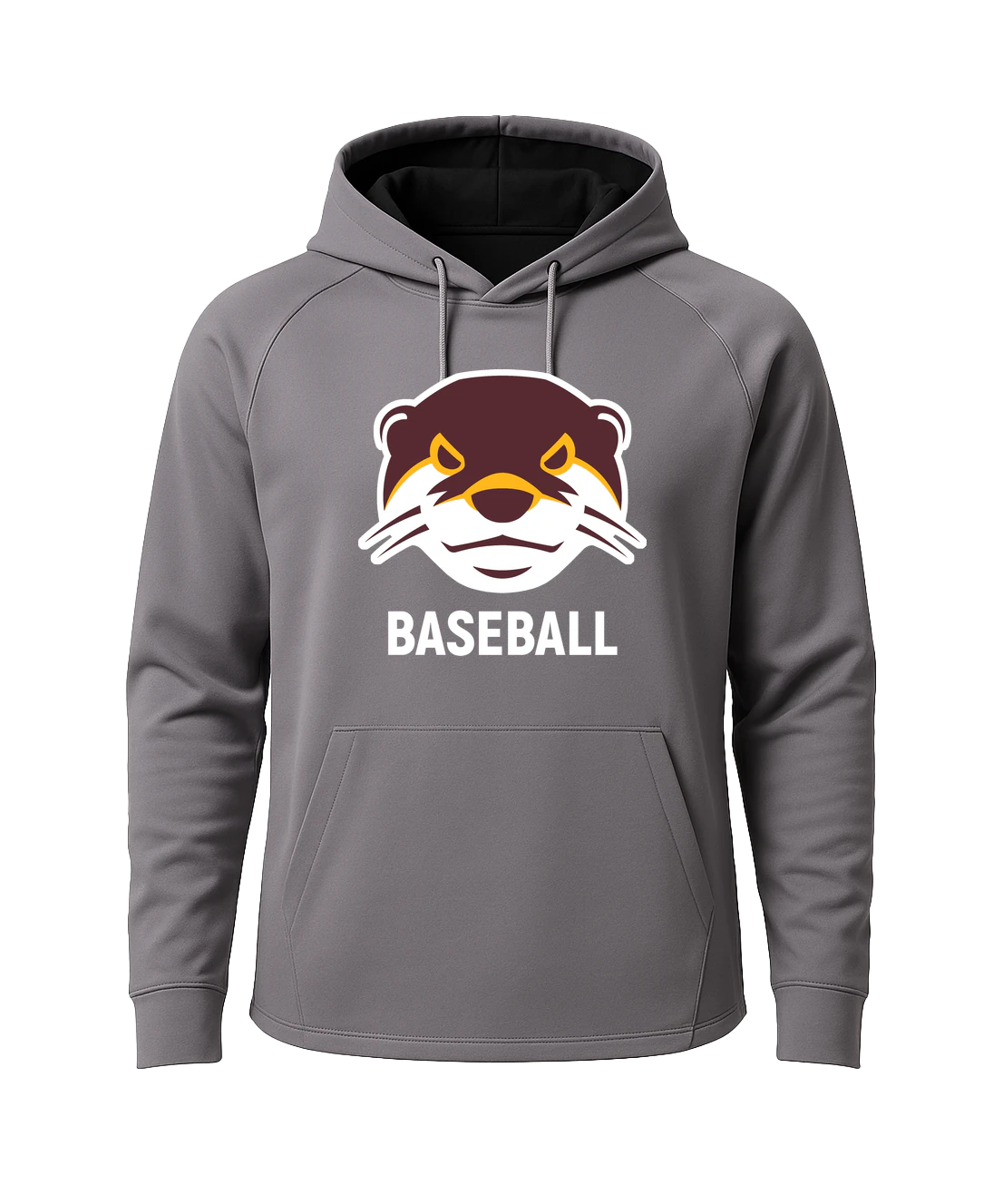 Fergus Falls Baseball - Gray Hoodie - Full Front