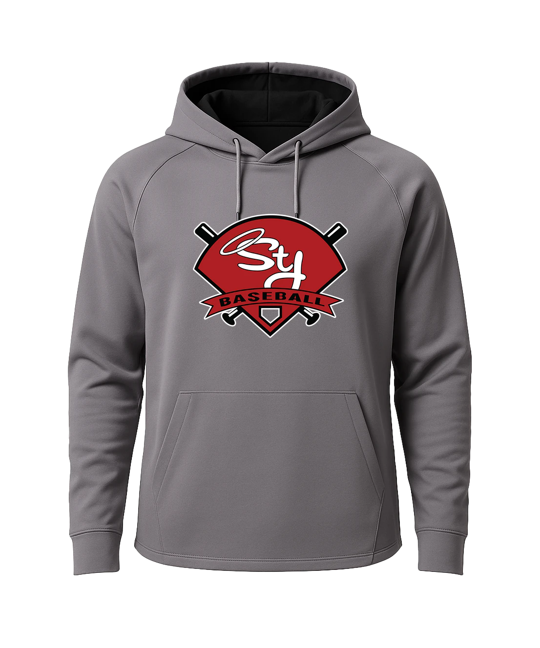 St. James Baseball - Gray Hoodie - Full Front