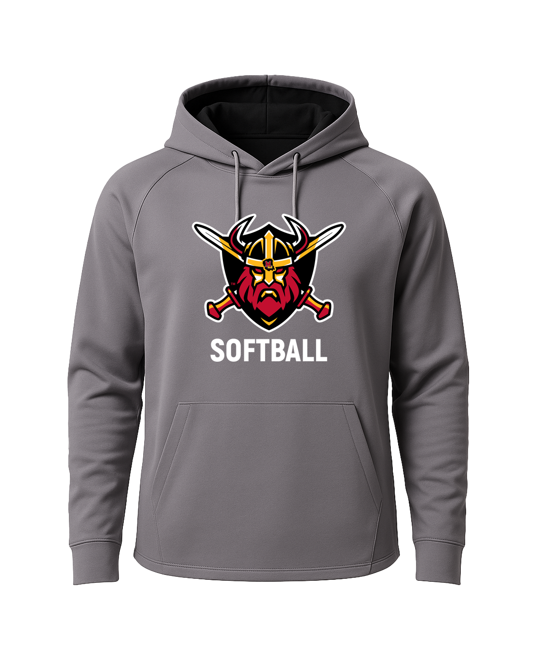 Mille Lacs Softball - Gray Hoodie - Full Front