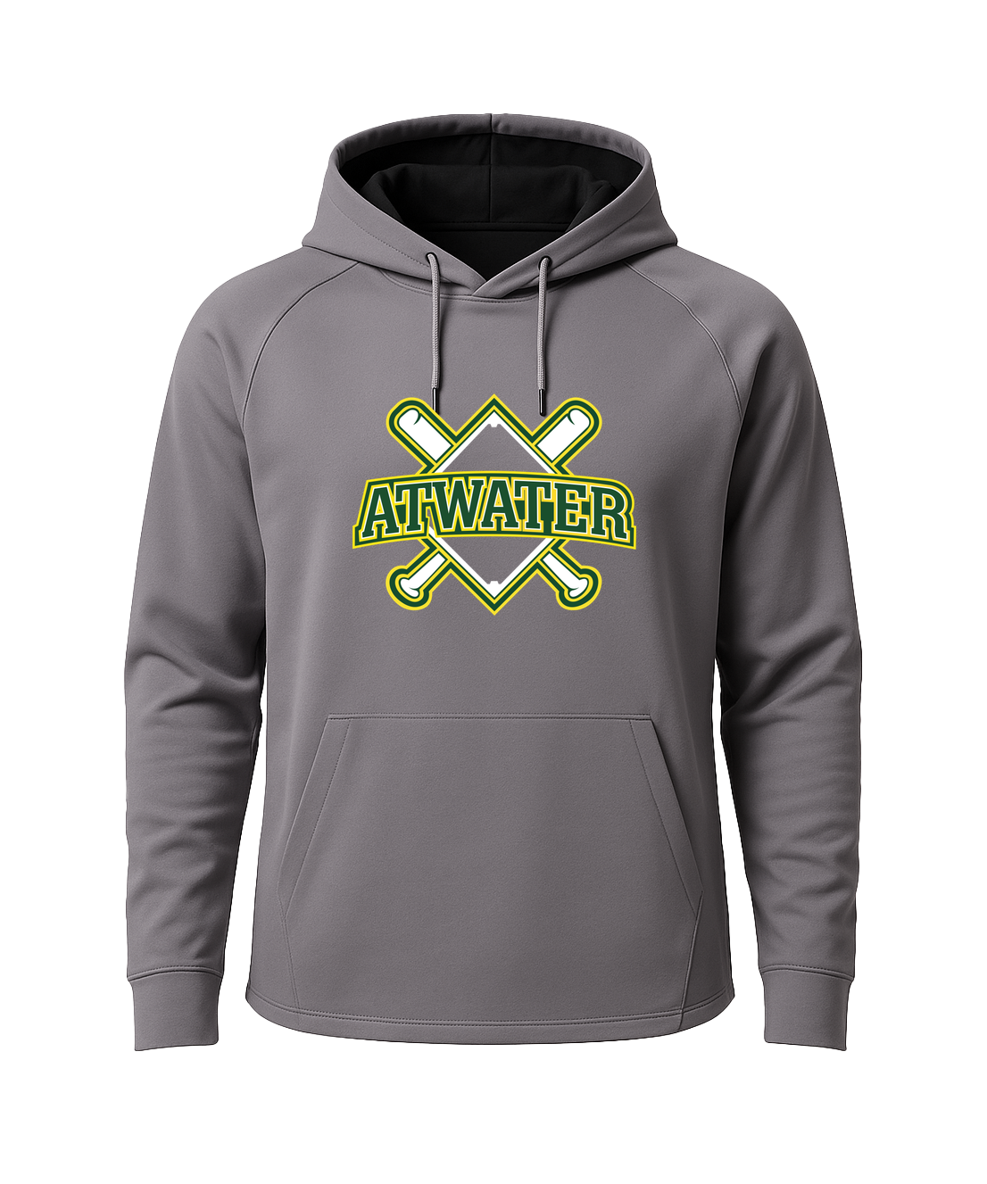 Atwater Baseball - Gray Hoodie - Full Front