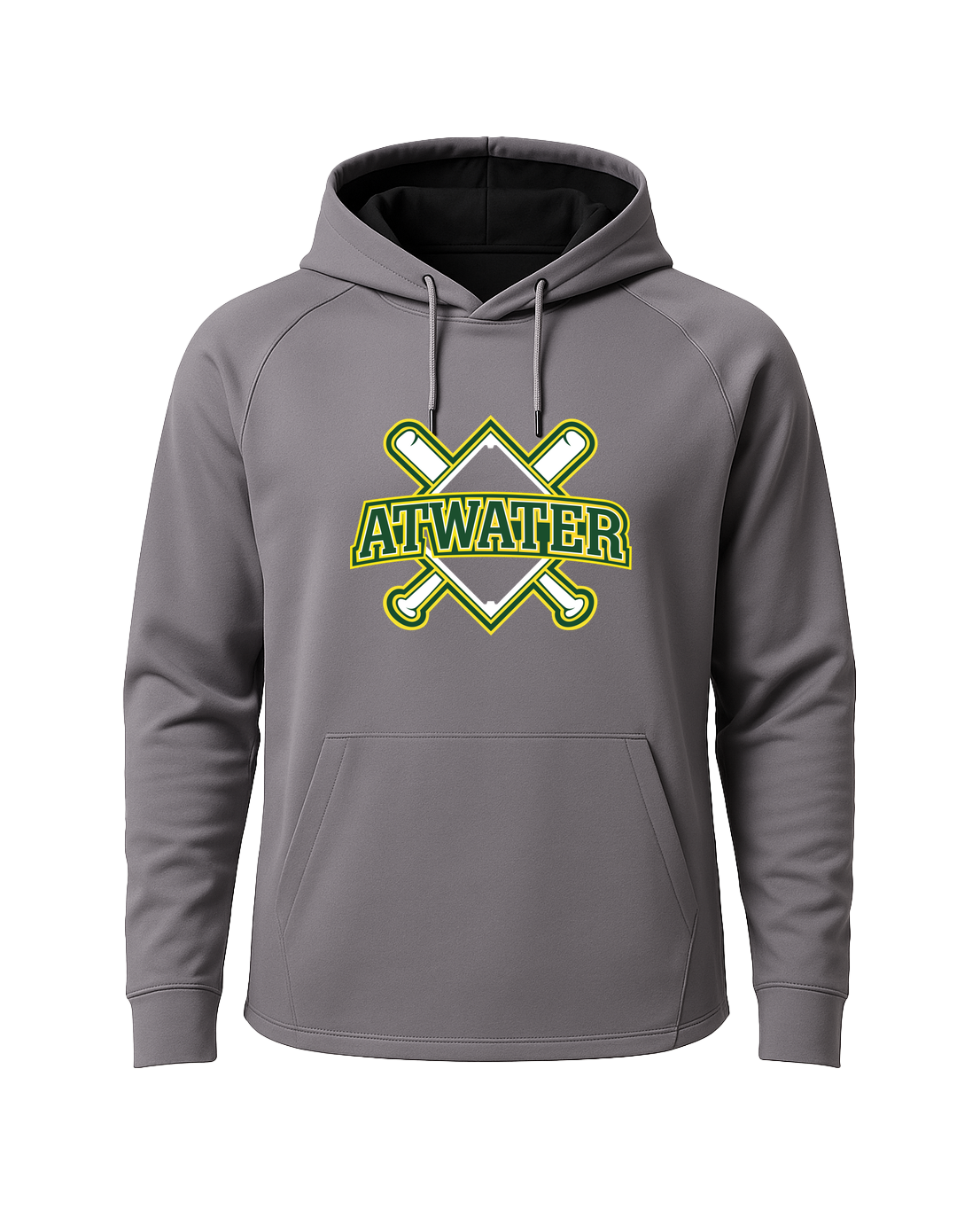 Atwater Baseball - Gray Hoodie - Full Front