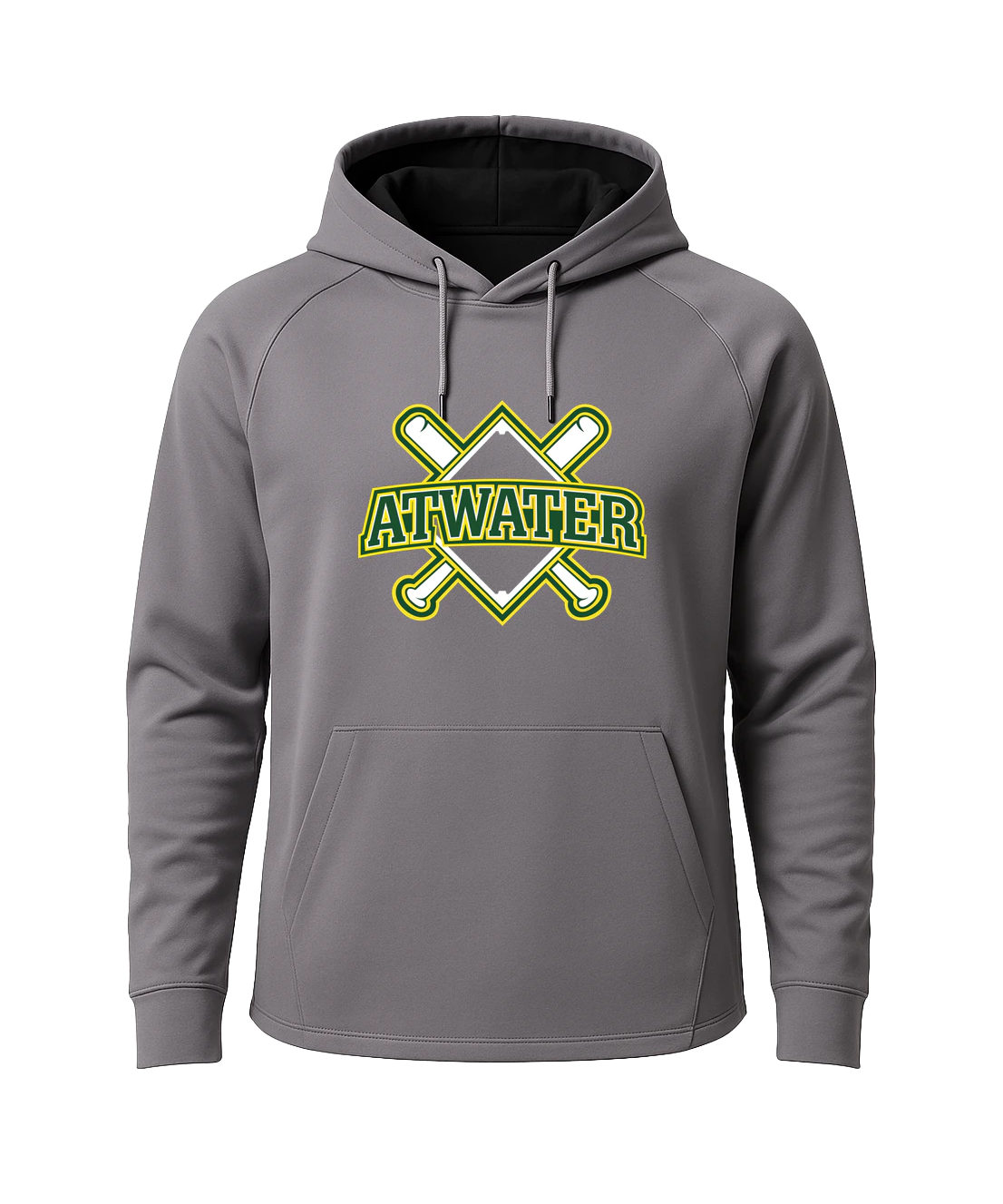 Atwater Baseball - Gray Hoodie - Full Front