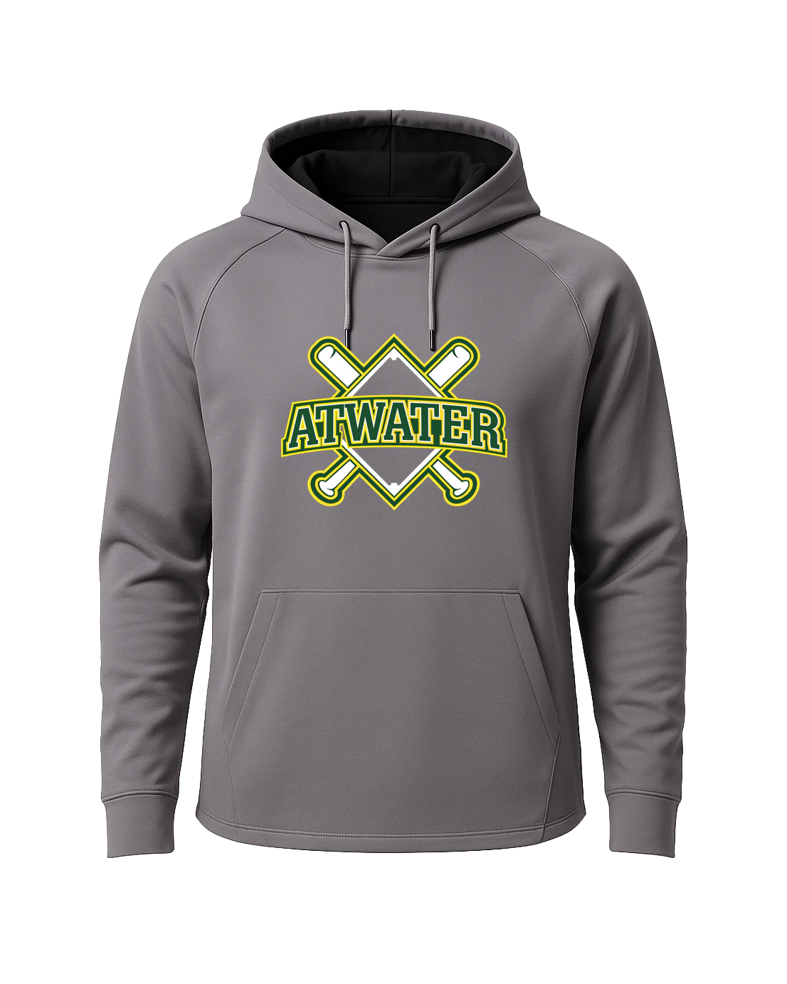 Atwater Baseball - Gray Hoodie - Full Front