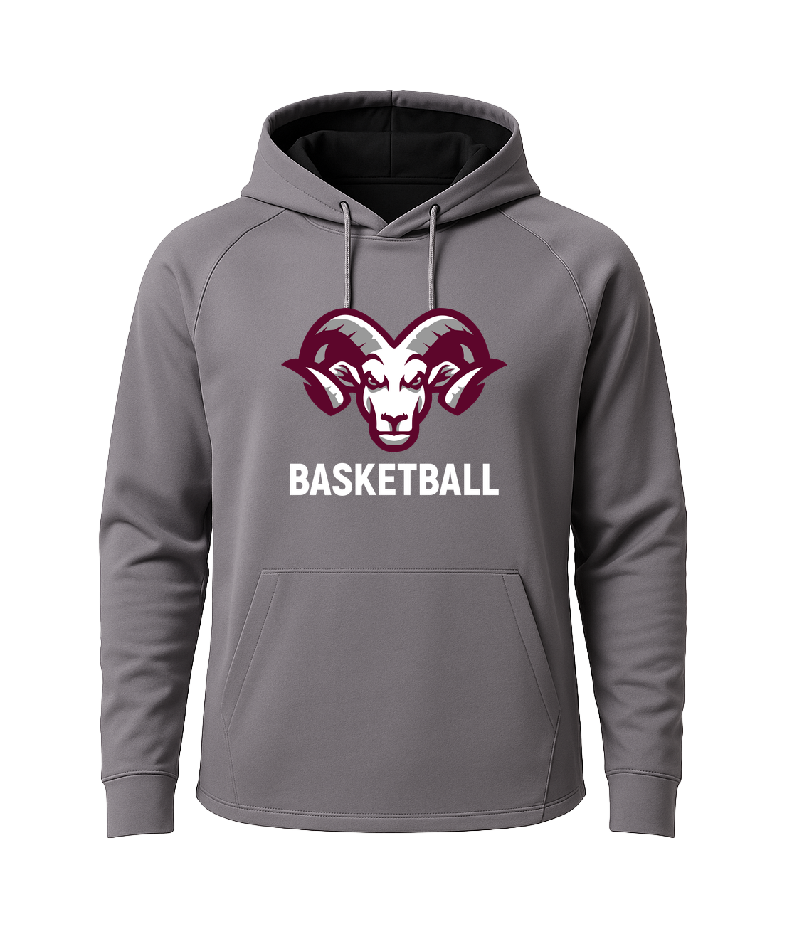 Riverview Basketball - Gray Hoodie - Full Front
