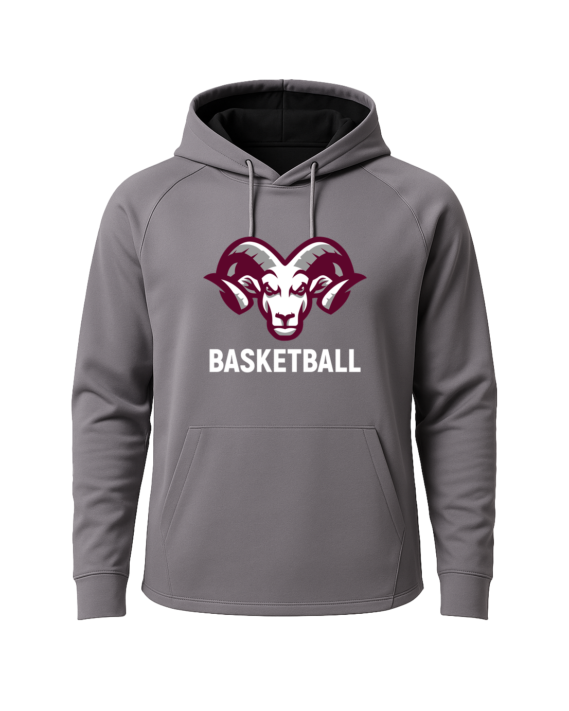 Riverview Basketball - Gray Hoodie - Full Front