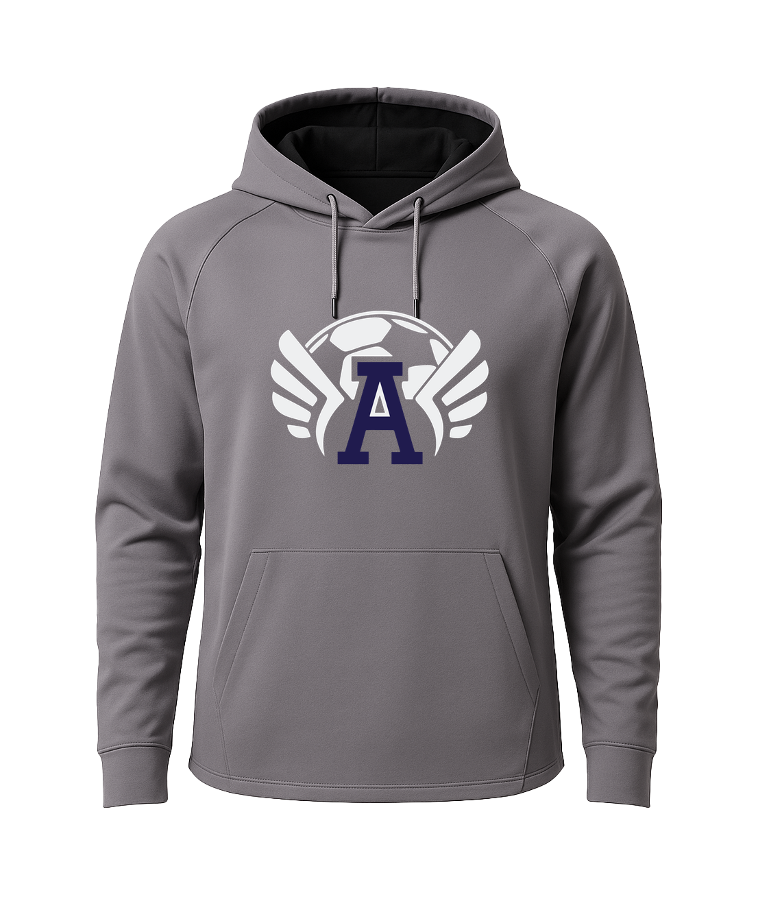 Abingdon Soccer - Gray Hoodie - Full Front