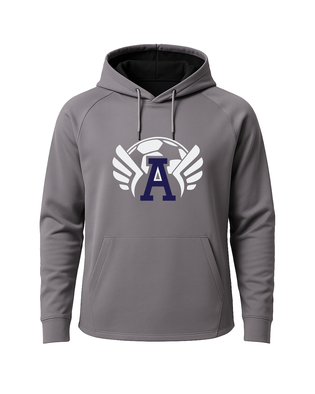 Abingdon Soccer - Gray Hoodie - Full Front