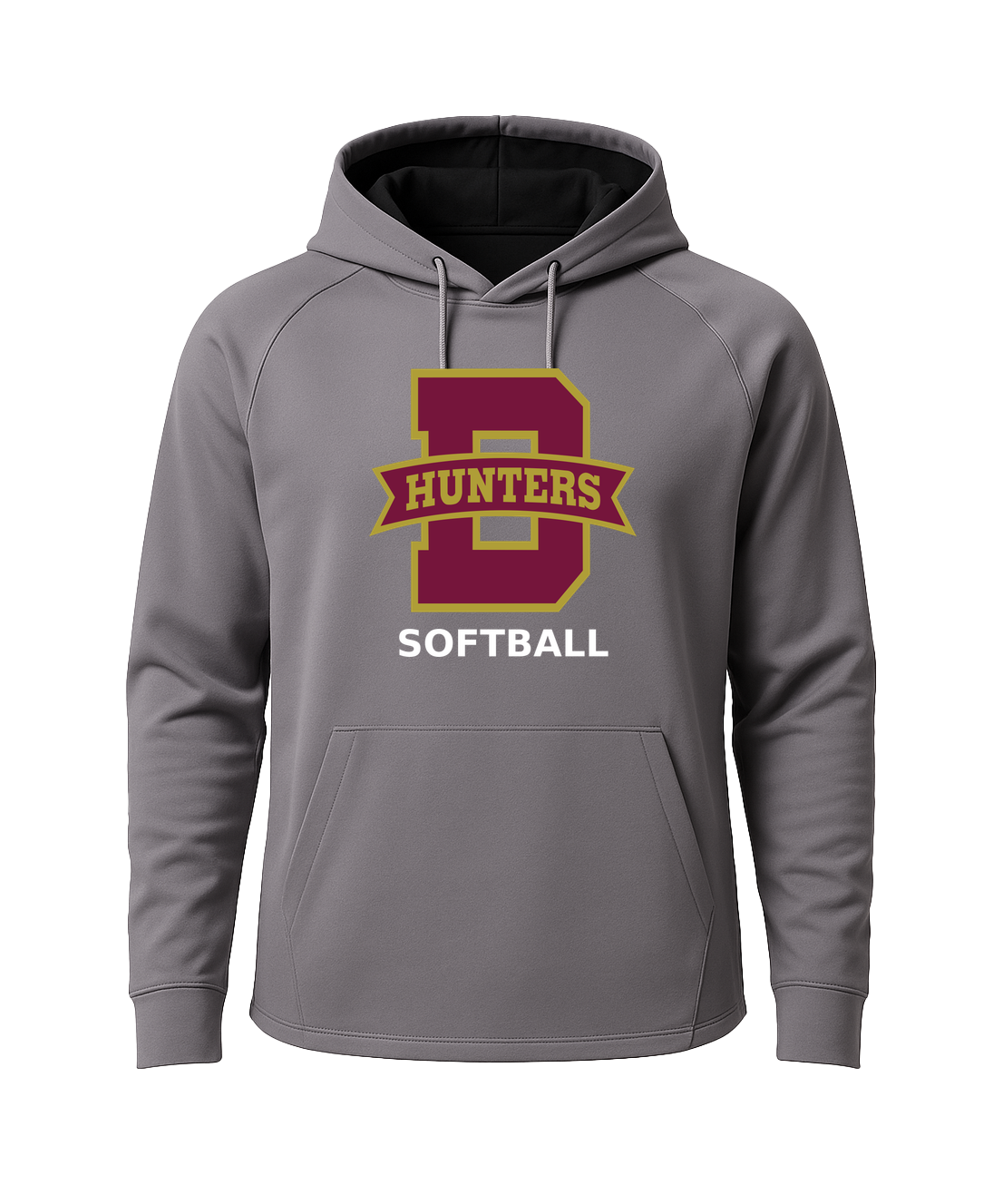 Denfeld Softball - Gray Hoodie - Full Front