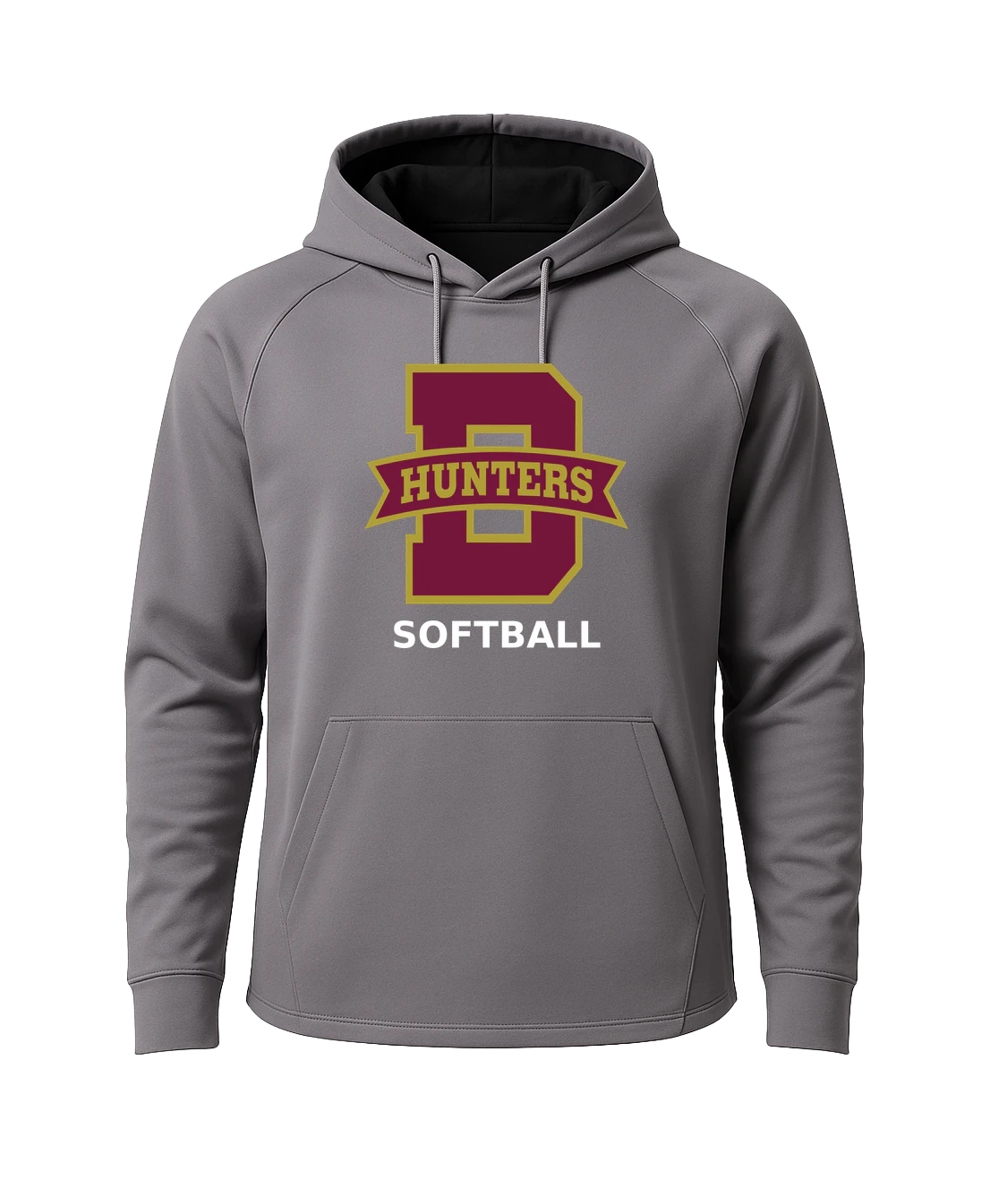 Denfeld Softball - Gray Hoodie - Full Front