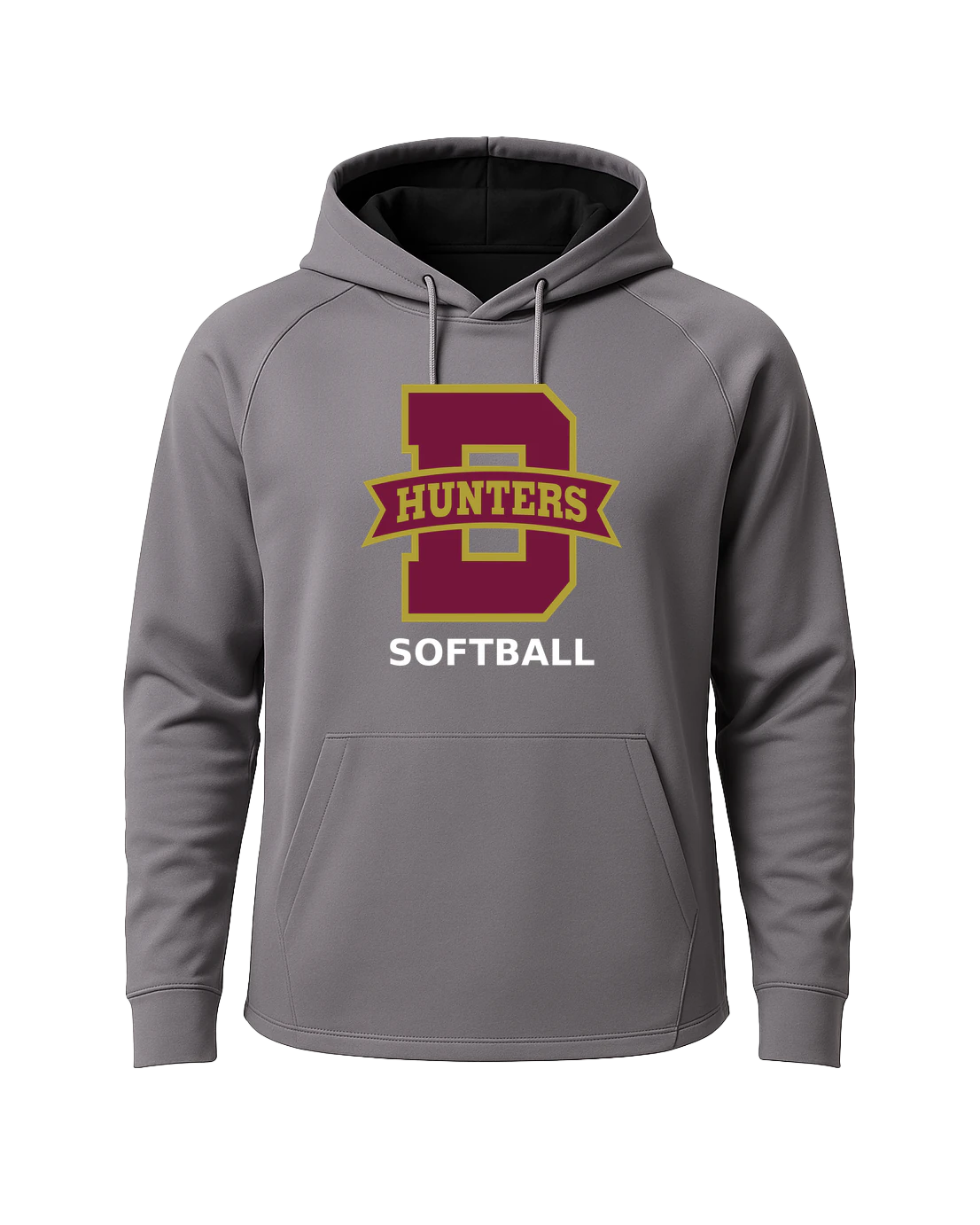 Denfeld Softball - Gray Hoodie - Full Front