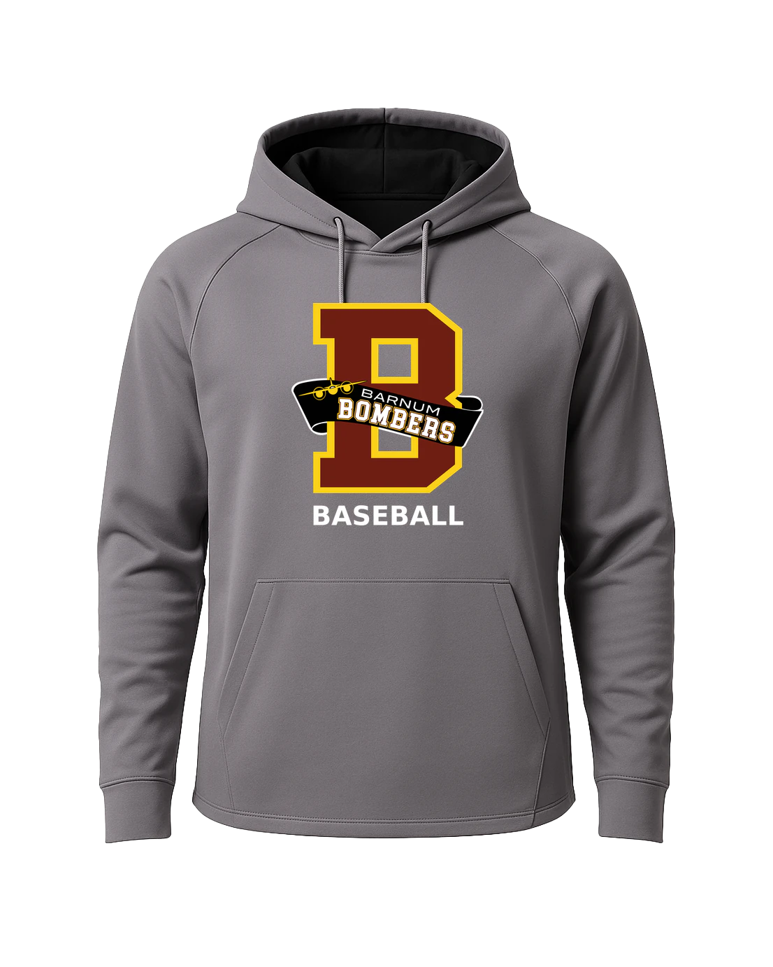 Barnum Baseball - Gray Hoodie - Full Front