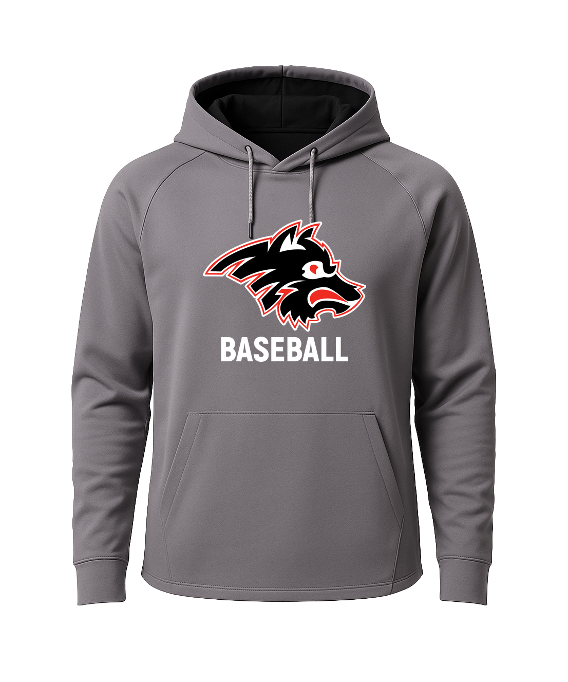Milaca Baseball - Gray Hoodie - Full Front