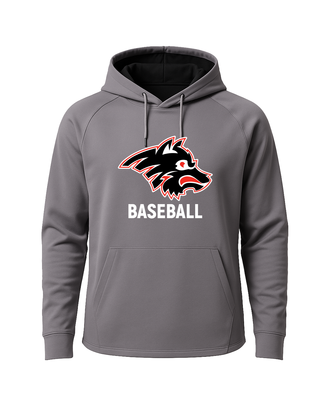 Milaca Baseball - Gray Hoodie - Full Front