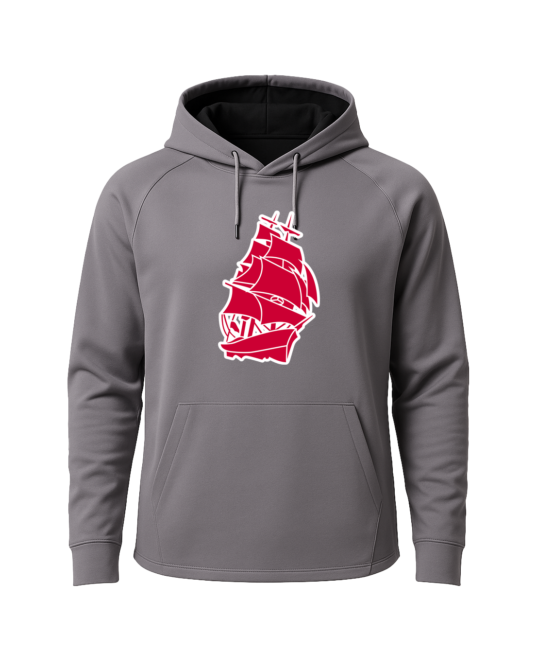 Amboy Softball - Gray Hoodie - Full Front