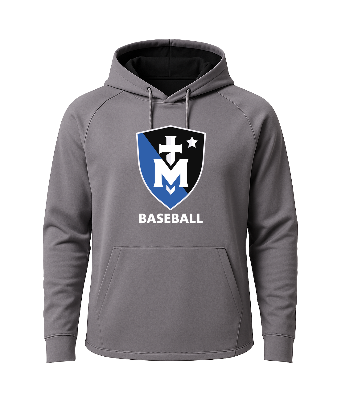 Stella Maris Academy Baseball - Gray Hoodie - Full Front