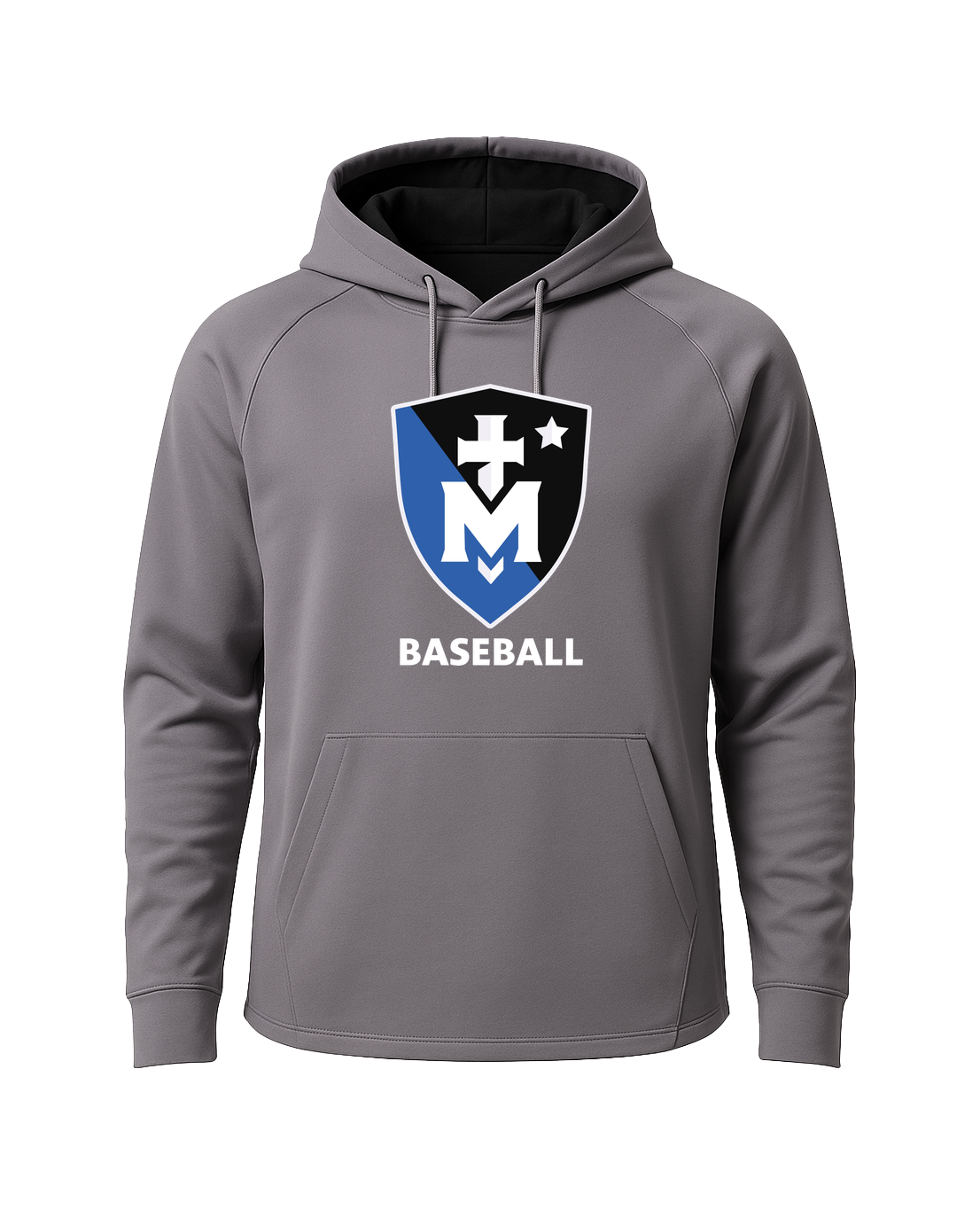 Stella Maris Academy Baseball - Gray Hoodie - Full Front