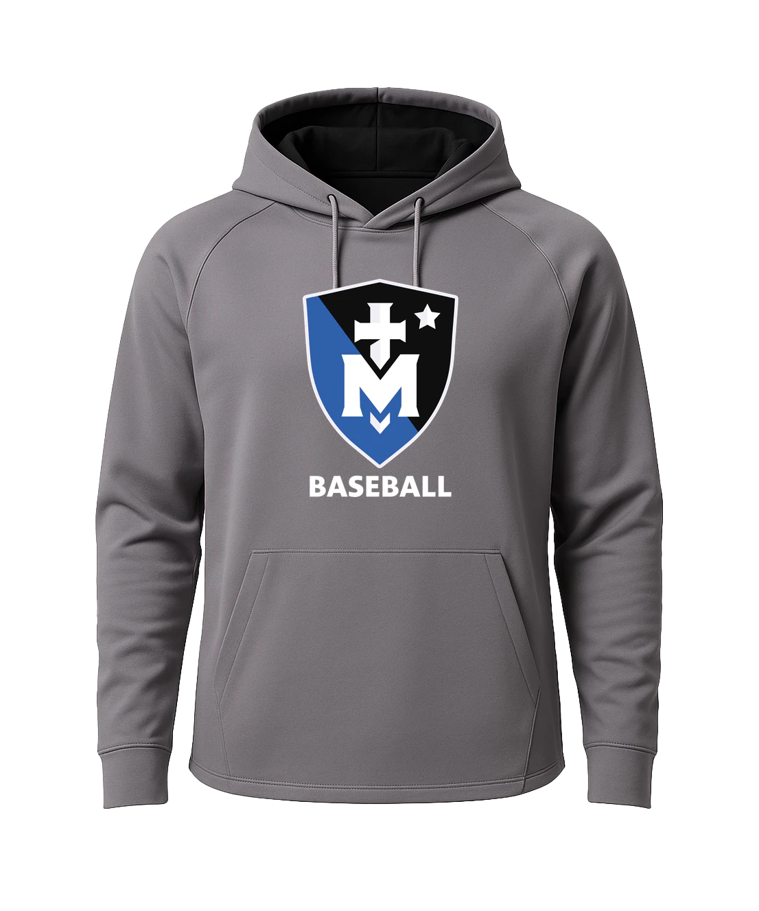 Stella Maris Academy Baseball - Gray Hoodie - Full Front