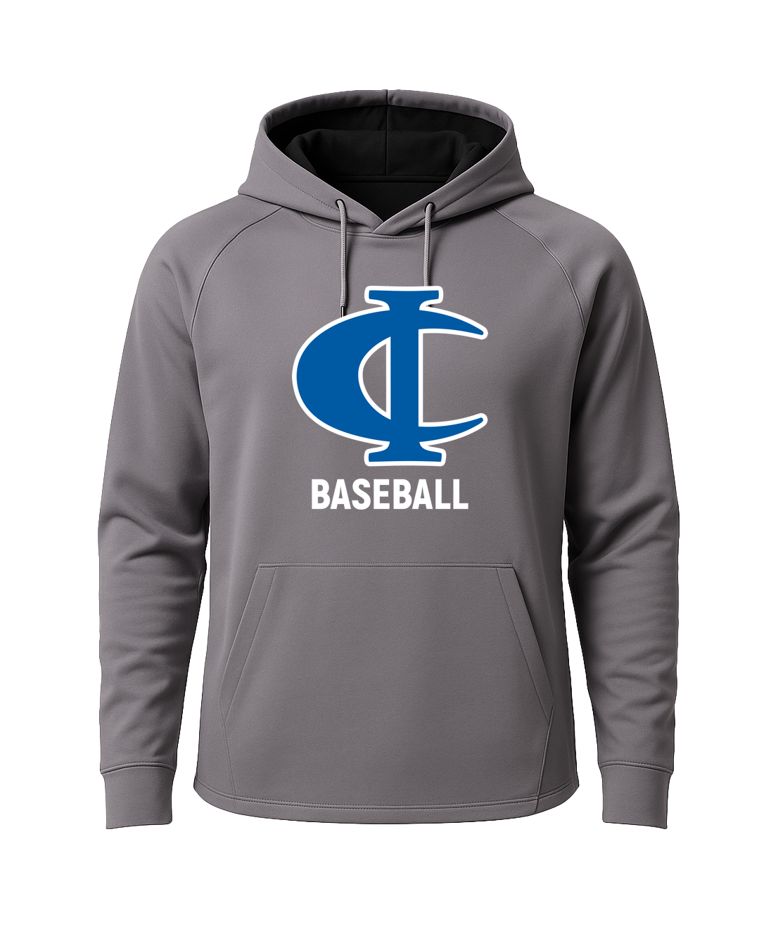 Cambridge Isanti Baseball - Gray Hoodie - Full Front