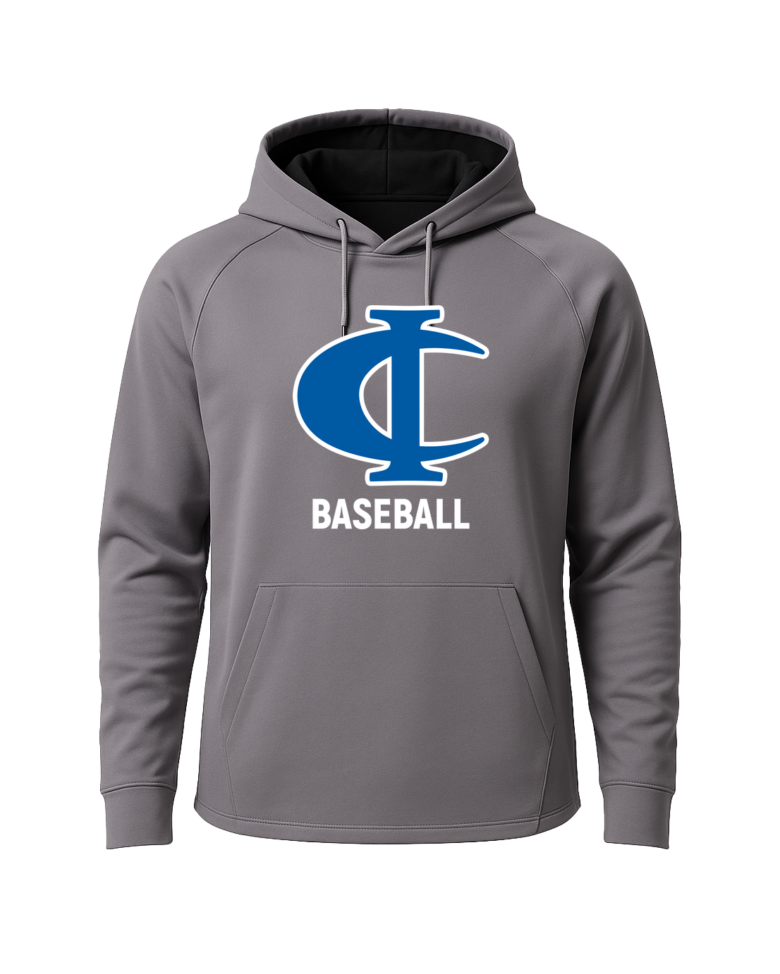 Cambridge Isanti Baseball - Gray Hoodie - Full Front