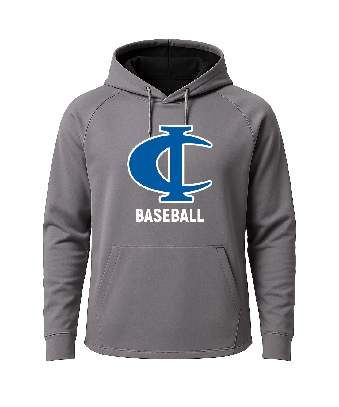 Cambridge Isanti Baseball - Gray Hoodie - Full Front