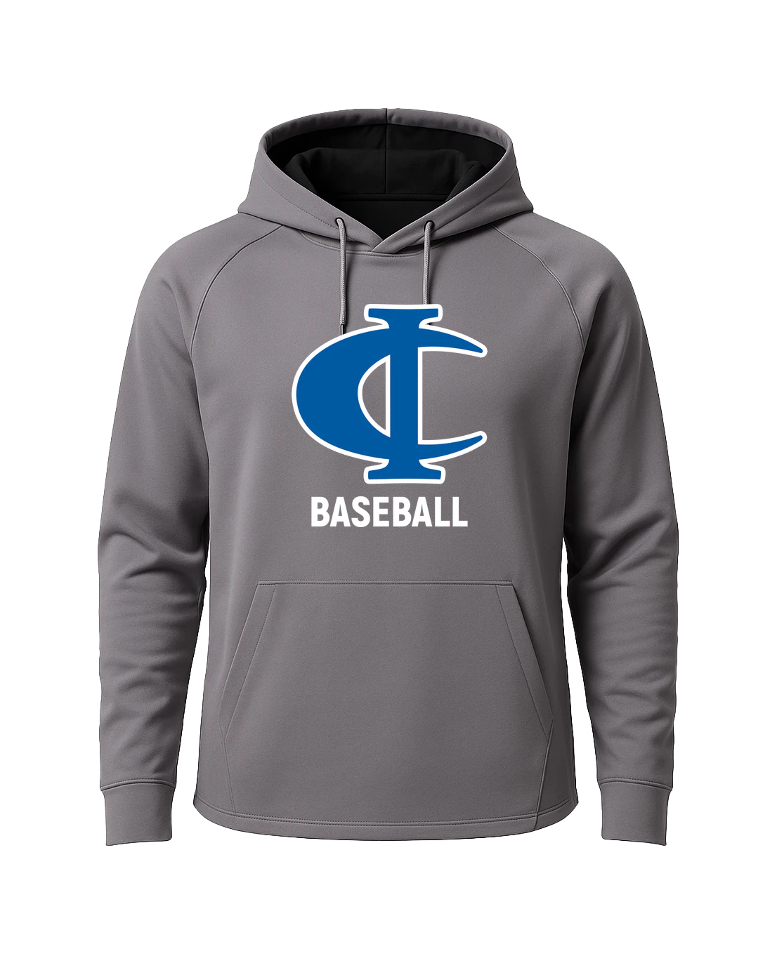 Cambridge Isanti Baseball - Gray Hoodie - Full Front
