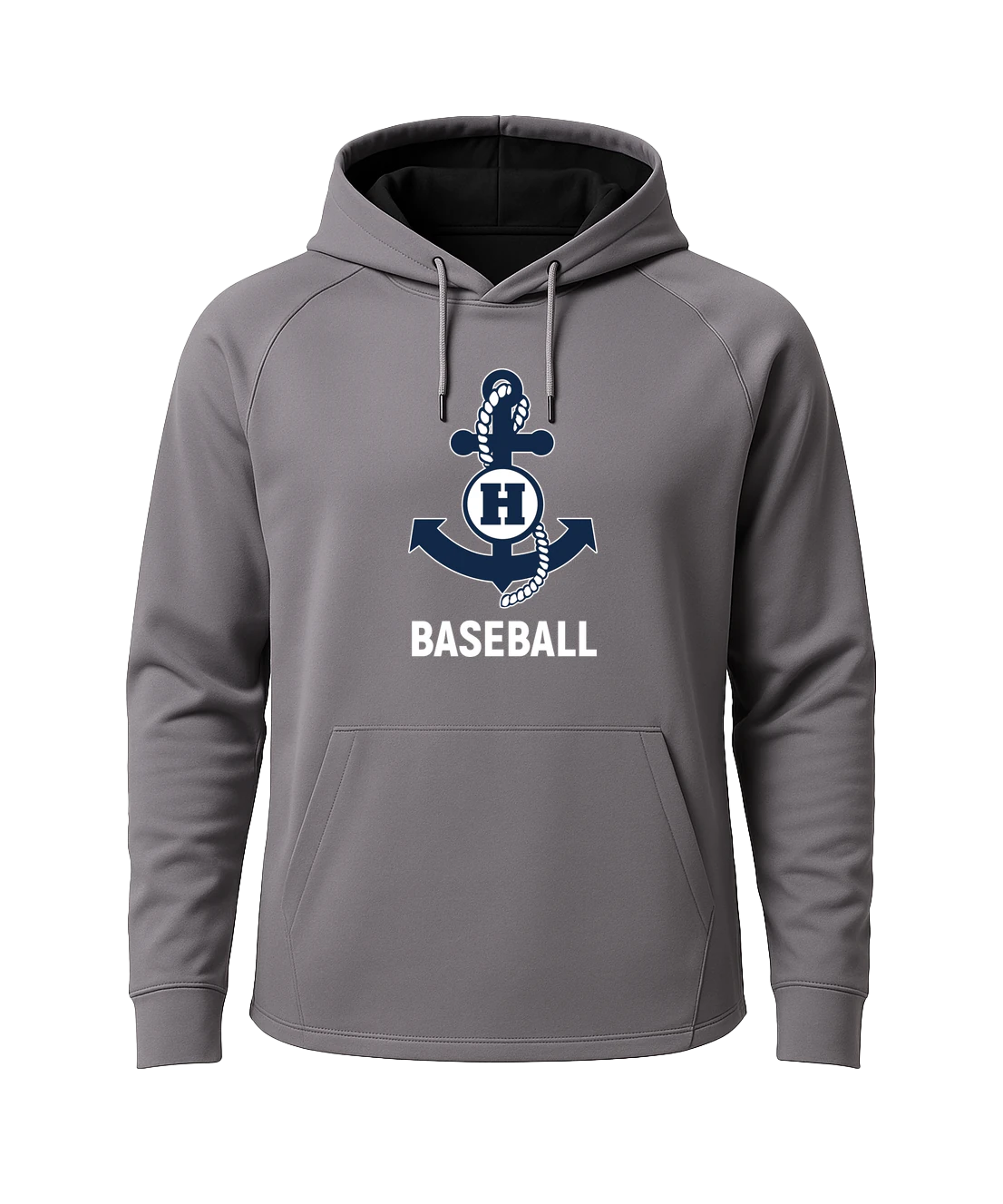 Hibbing Baseball - Gray Hoodie - Full Front