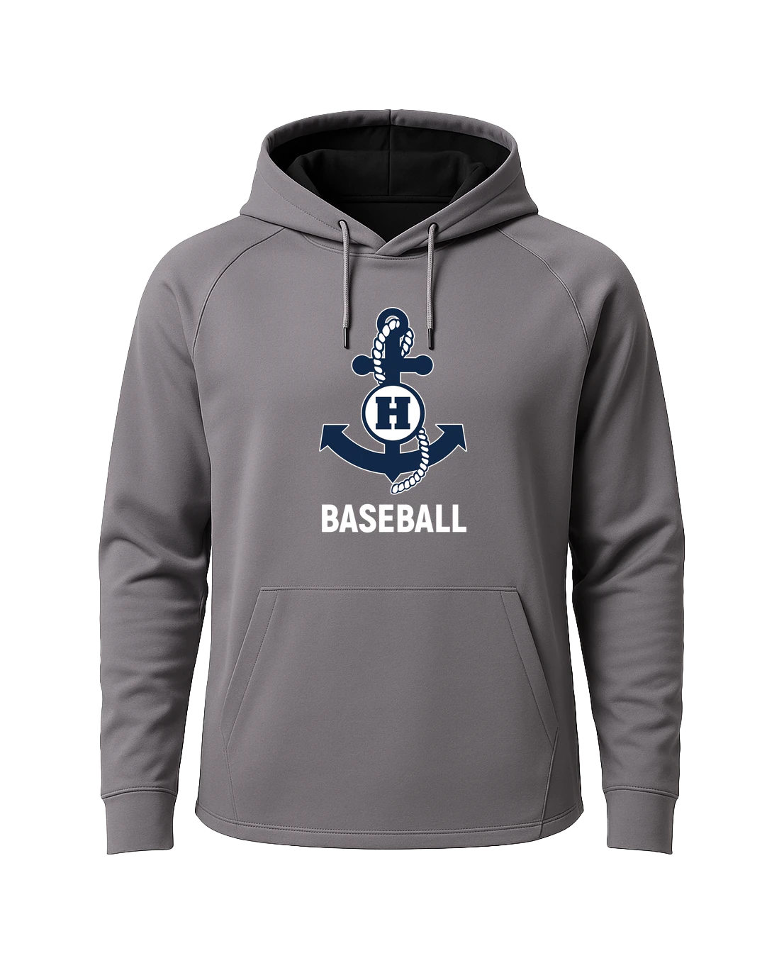 Hibbing Baseball - Gray Hoodie - Full Front