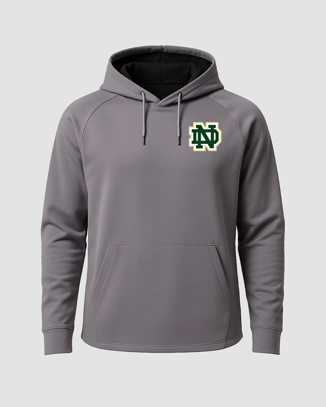 Notre Dame Hockey - Gray Hoodie - Left Chest
