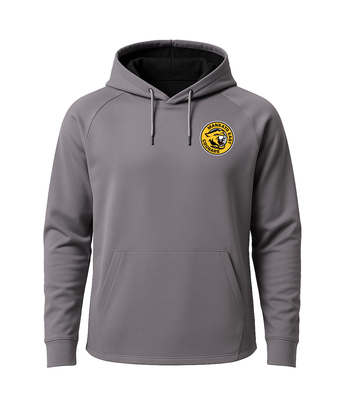Mankato East Spring - Gray Hoodie - Left Chest