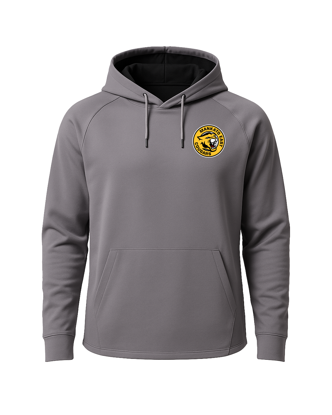 Mankato East Spring - Gray Hoodie - Left Chest