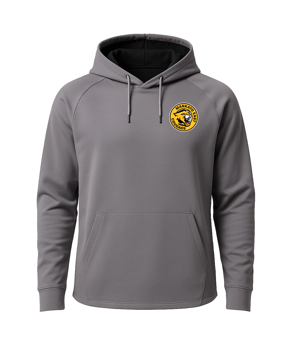Mankato East Spring - Gray Hoodie - Left Chest