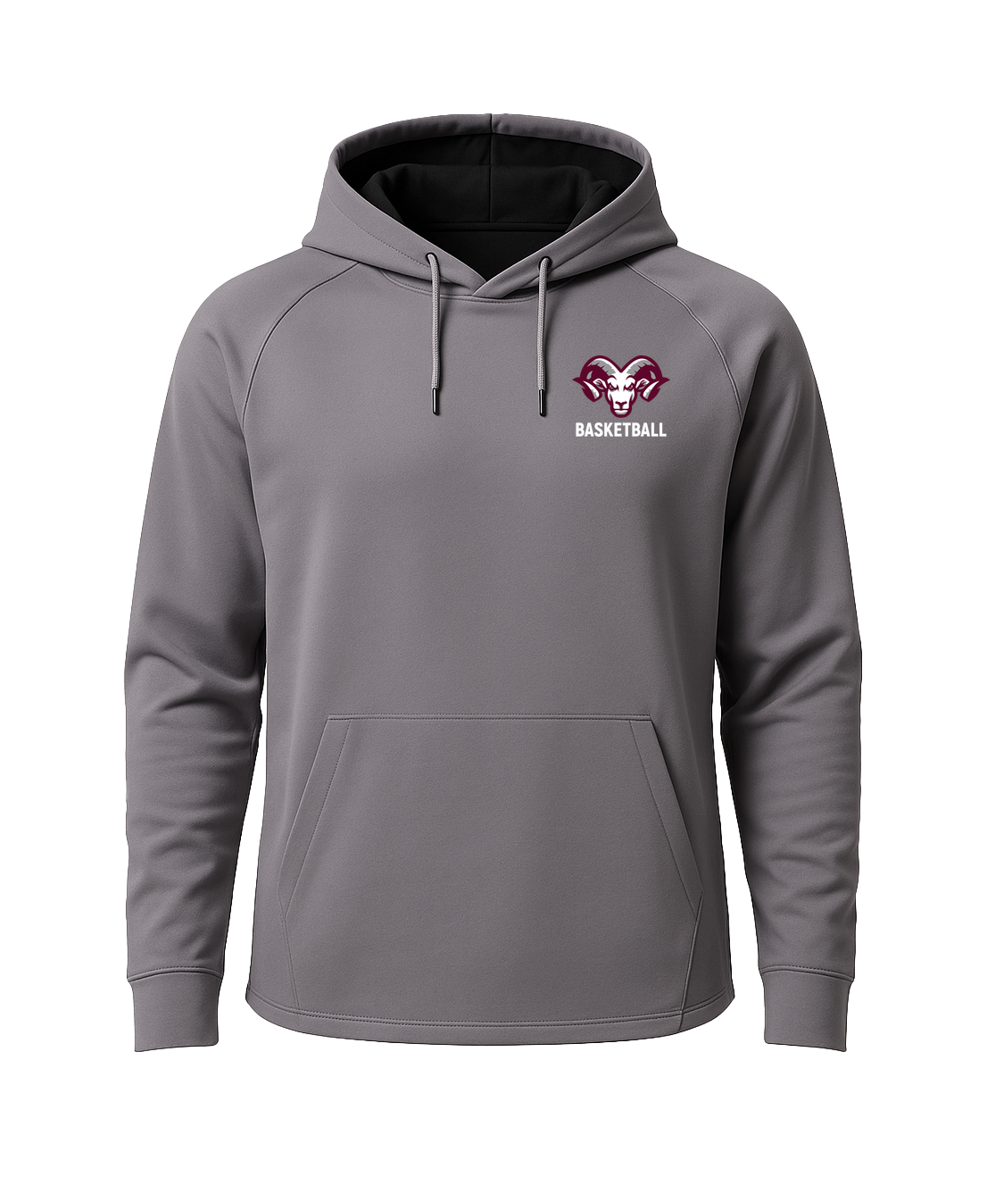 Riverview Basketball - Gray Hoodie - Left Chest
