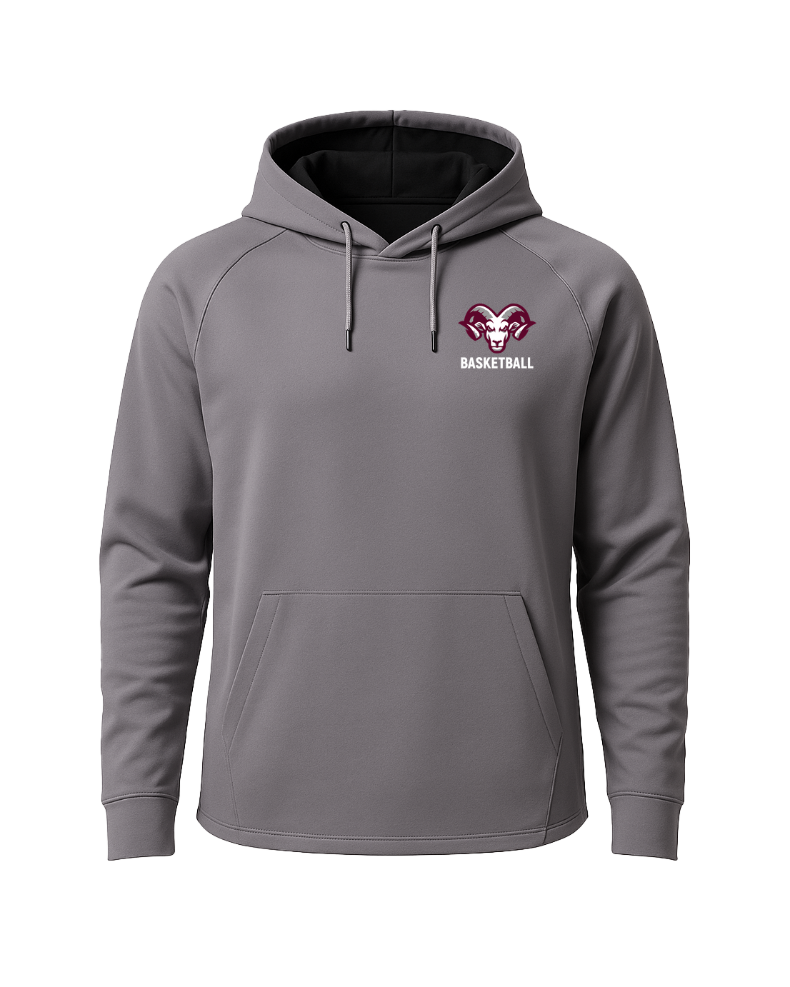 Riverview Basketball - Gray Hoodie - Left Chest