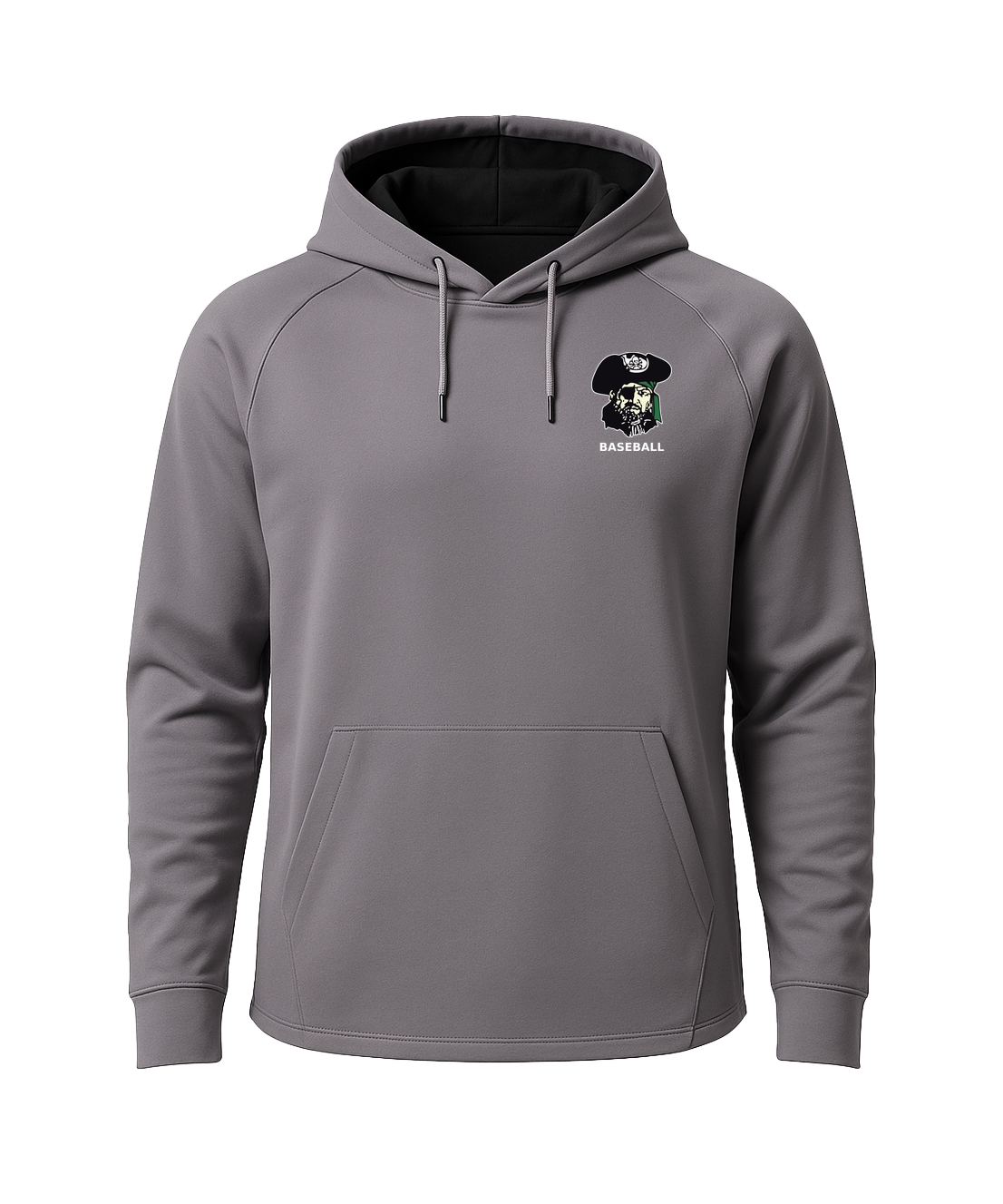 Waterville-Elysian-Morristown Baseball - Gray Hoodie - Left Chest