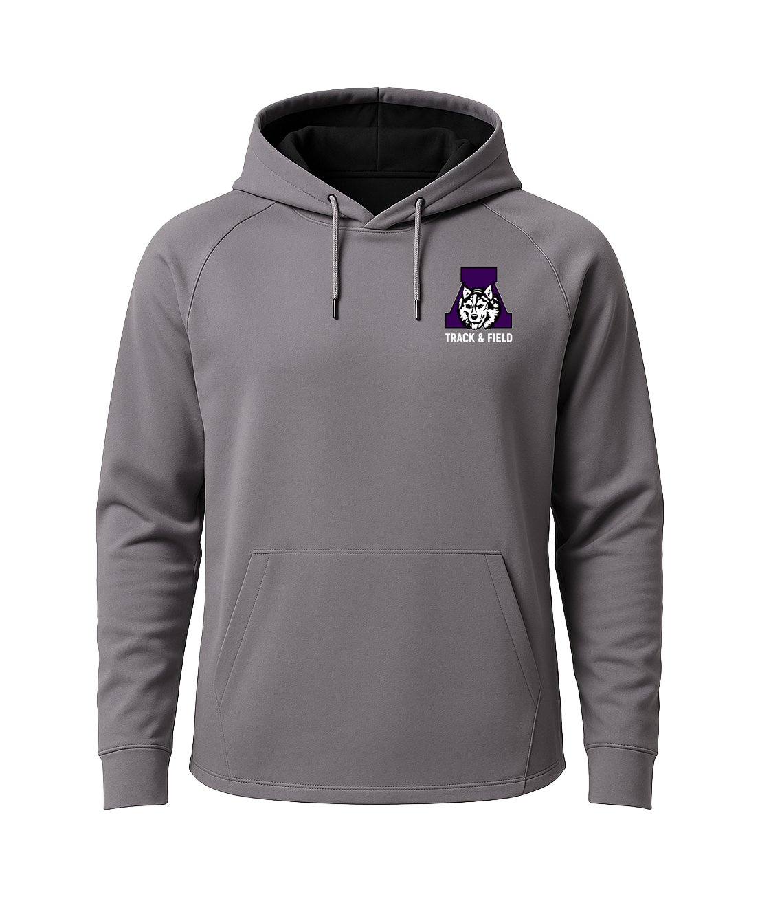 Albany Track & Field - Gray Hoodie - Left Chest
